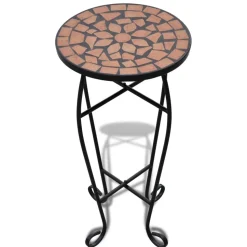 Sivupöytä/kasviteline mosaiikki terrakotta (41127)