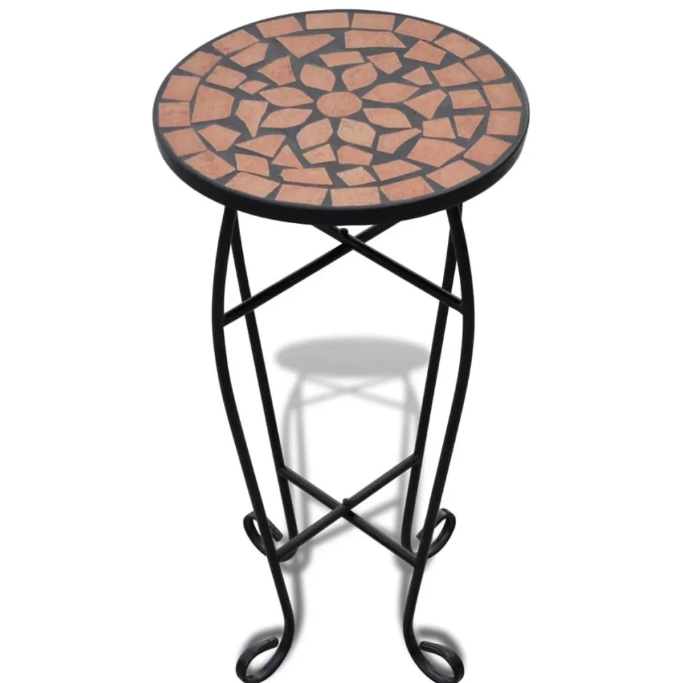 Sivupöytä/kasviteline mosaiikki terrakotta (41127)