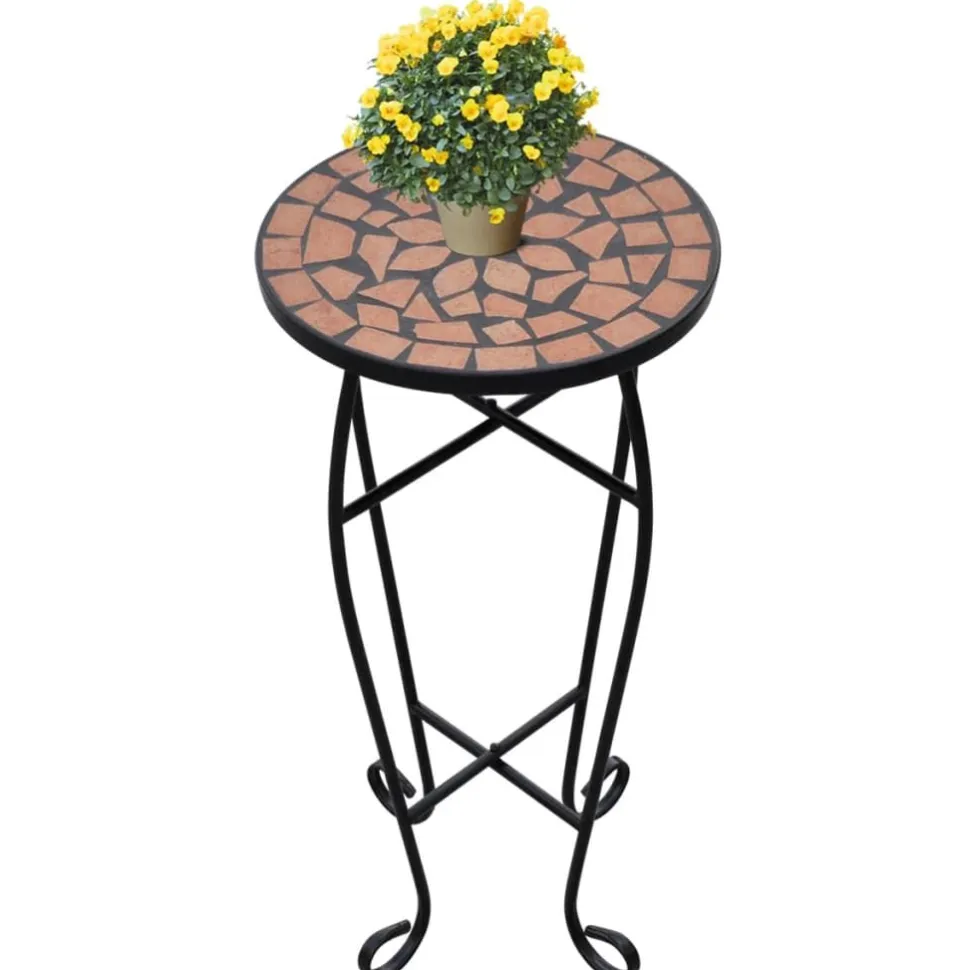 Sivupöytä/kasviteline mosaiikki terrakotta (41127)
