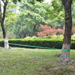 Slackline/tasapainoliina 15mx50mm, 150 kg, vihreä