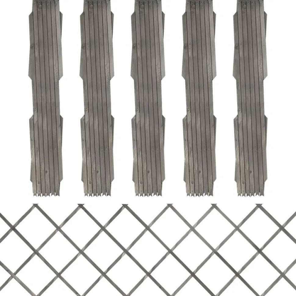 Säleaidat 5 kpl kuusi 180x30 cm harmaa