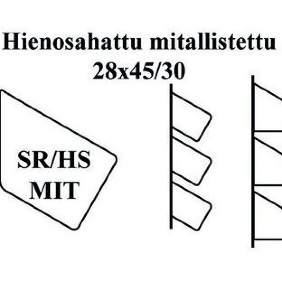 Säleikkörima Siparila MIT/HS ST 4S 28x45/30mm harmaa RR23
