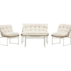 Sohvaryhmä Venture Home Tina, 2-istuttava sohva + 2 lepotuolia + sohvapöytä, beige