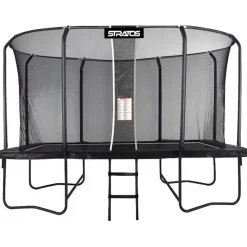 Suorakaide Trampoliini Stratos Premium Black Line, 275x427 cm, sis. portaat ja turvaverkko