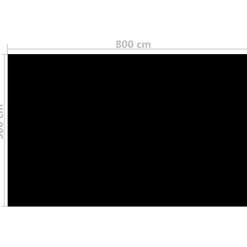 Suorakulmainen musta pe uima-altaan suoja 8x5 m