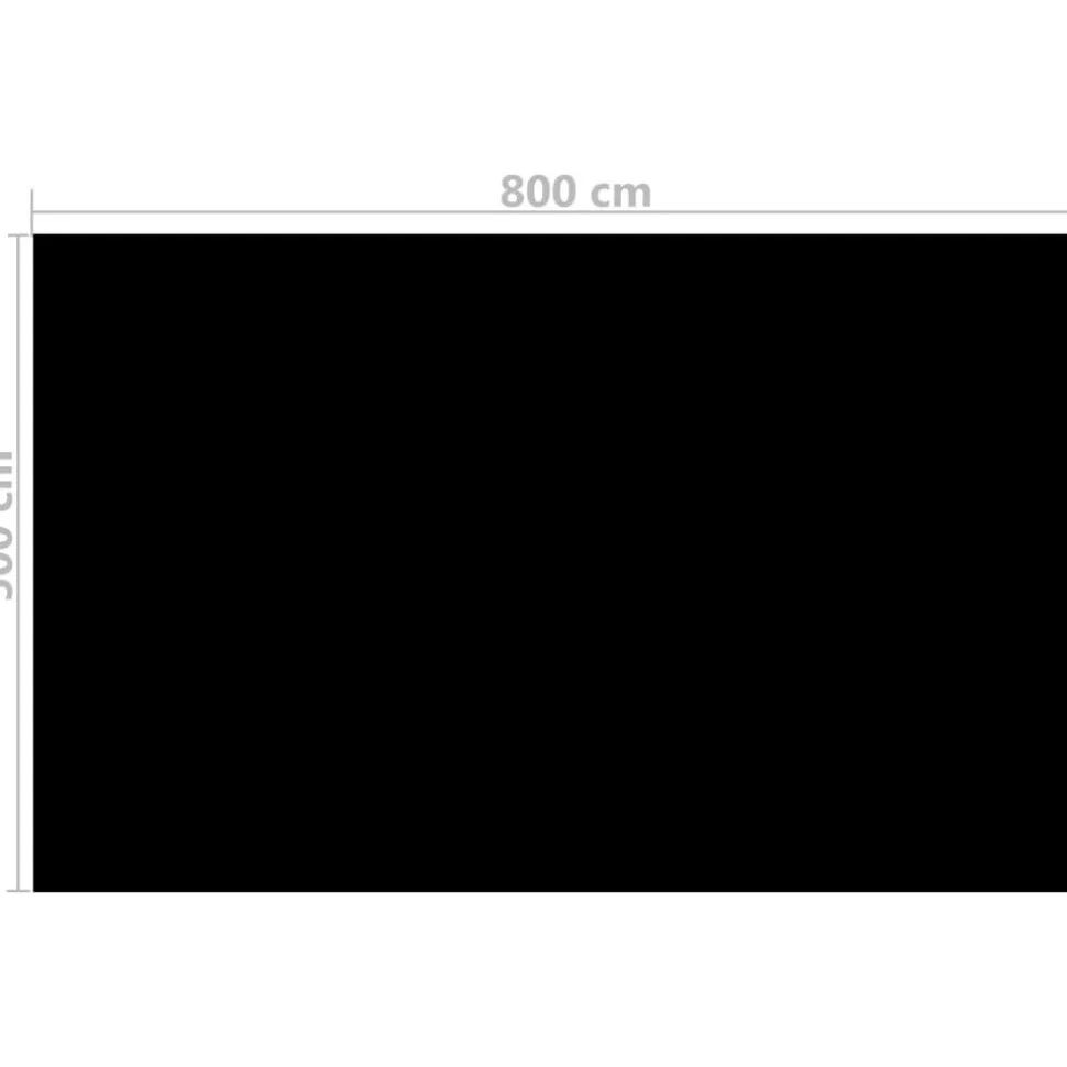 Suorakulmainen musta pe uima-altaan suoja 8x5 m