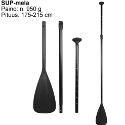 Sup- ja kajakkimela I-Sport, 2-in-1, alumiini