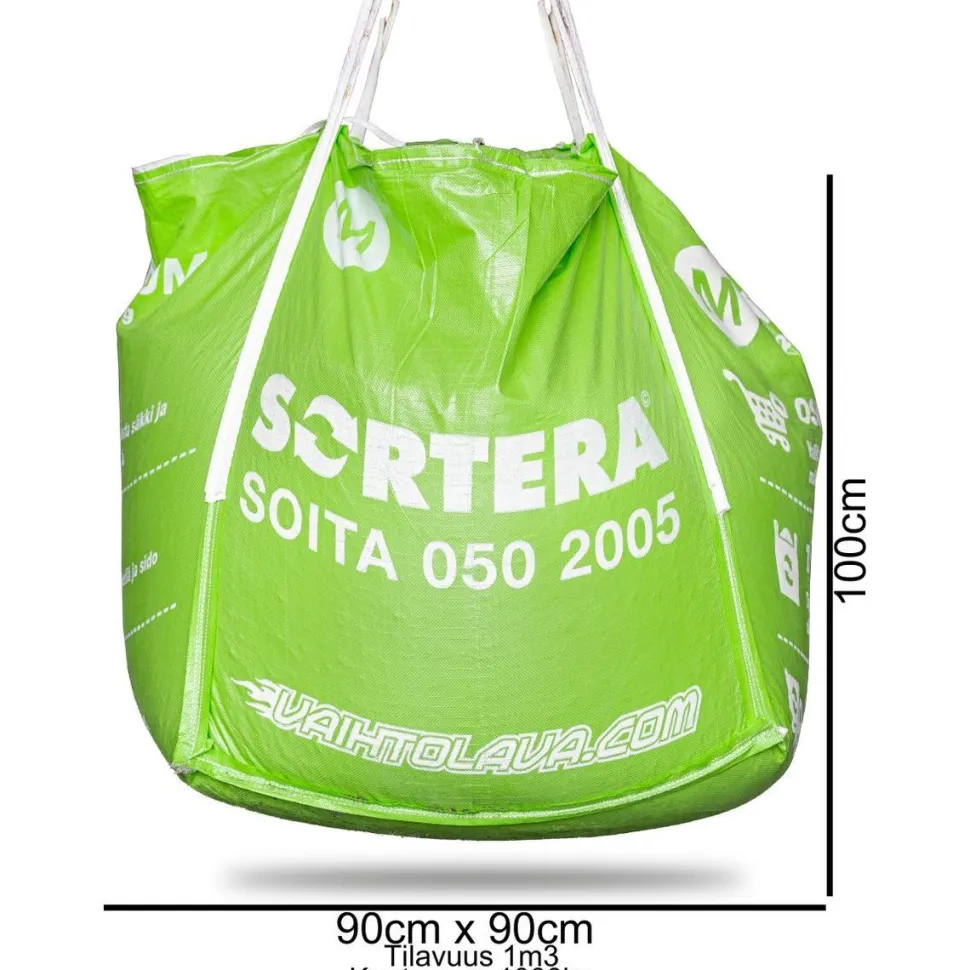 Suursäkki Sortera, eri kokoja