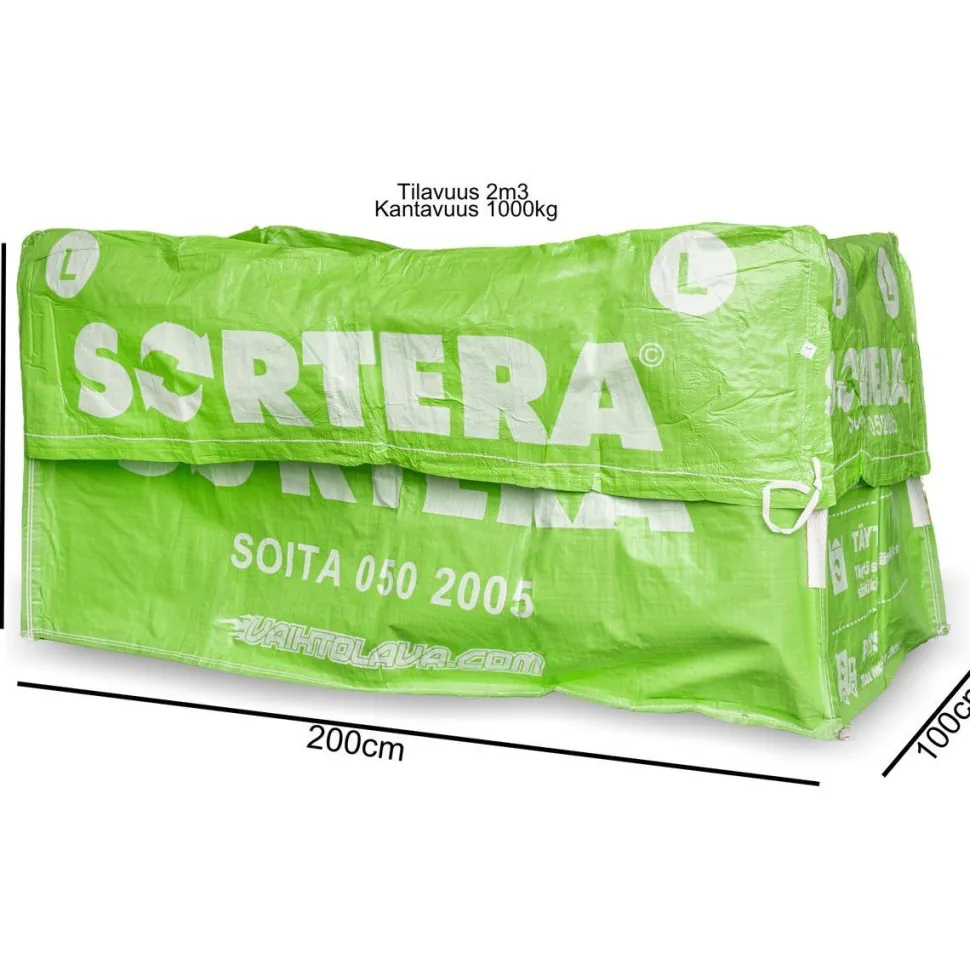 Suursäkki Sortera, eri kokoja