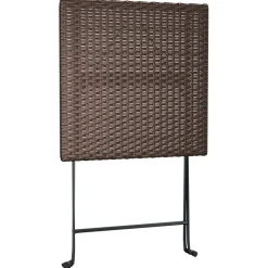 Taitettava bistropöytä ruskea 55x54x71 cm polyrottinki