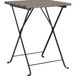 Taitettava bistropöytä ruskea 55x54x71 cm polyrottinki