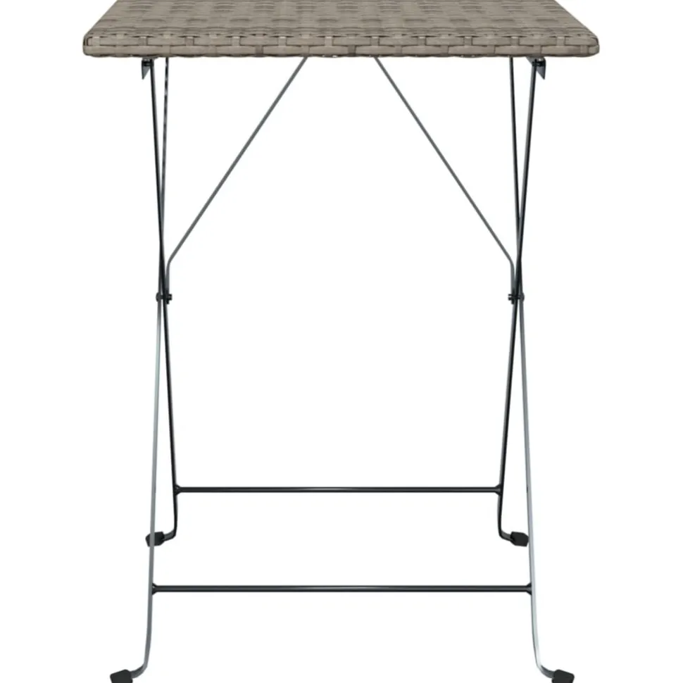 Taitettava bistropöytä ruskea 55x54x71 cm polyrottinki