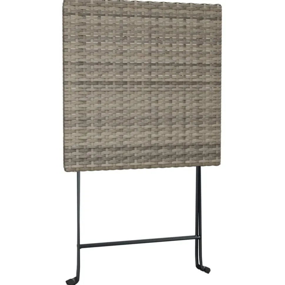 Taitettava bistropöytä ruskea 55x54x71 cm polyrottinki