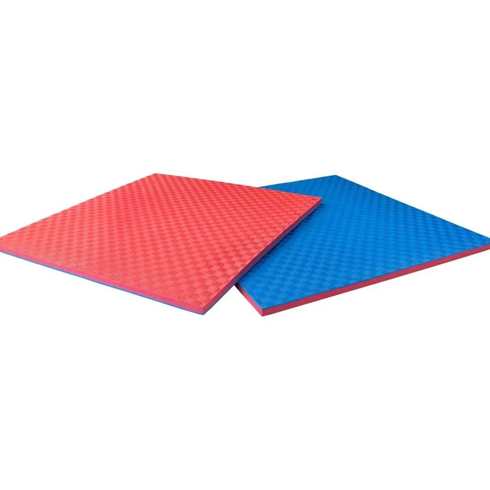 Tatamimatto React, 100x100x3 cm, sininen/punainen