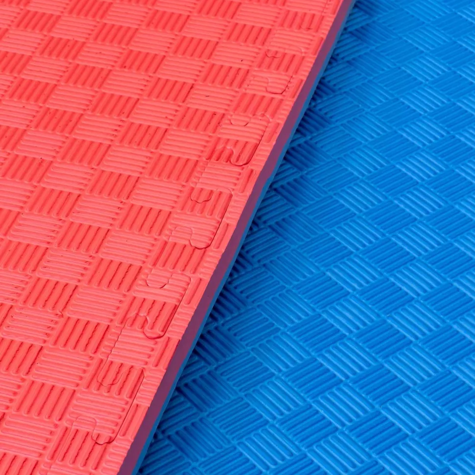 Tatamimatto React, 100x100x3 cm, sininen/punainen