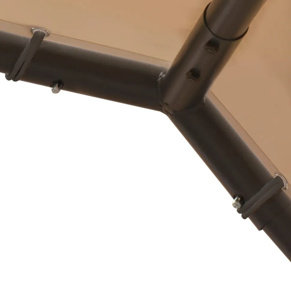 Telttakatos beige 3x3 m teräs ja kangas