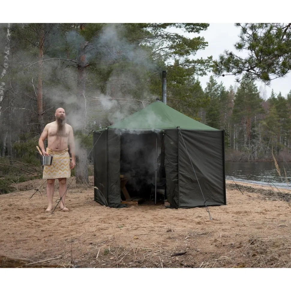 Telttasauna Savotta Hiisi 4 + kamiina ja kiviritilä