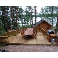 Terassielementti Aitakehys kulma T04 vihreä