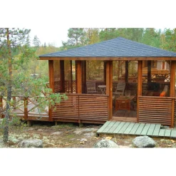 Terassielementti Ristikko aitakehykseen T06R ruskea