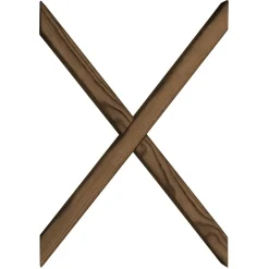 Terassielementti Ristikko puolikasaitaan T35R ruskea