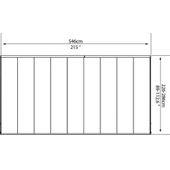 Terassikatos Palram-Canopia Feria 3 x 5,5 m valkoinen/kirkas