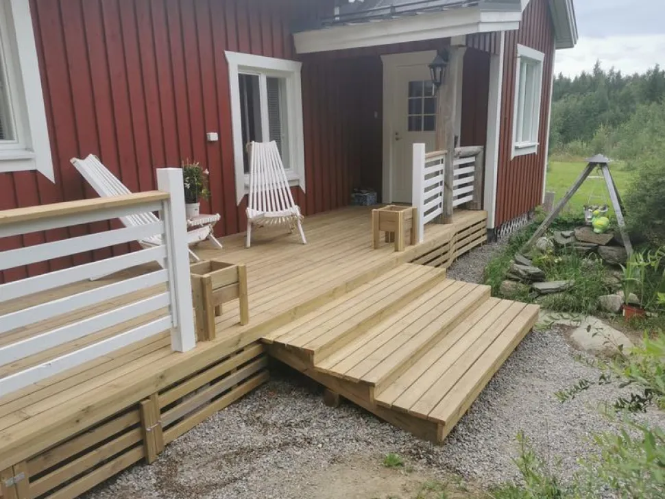 Terassilauta 28x95x4200mm, kestopuu, AB, vihreä