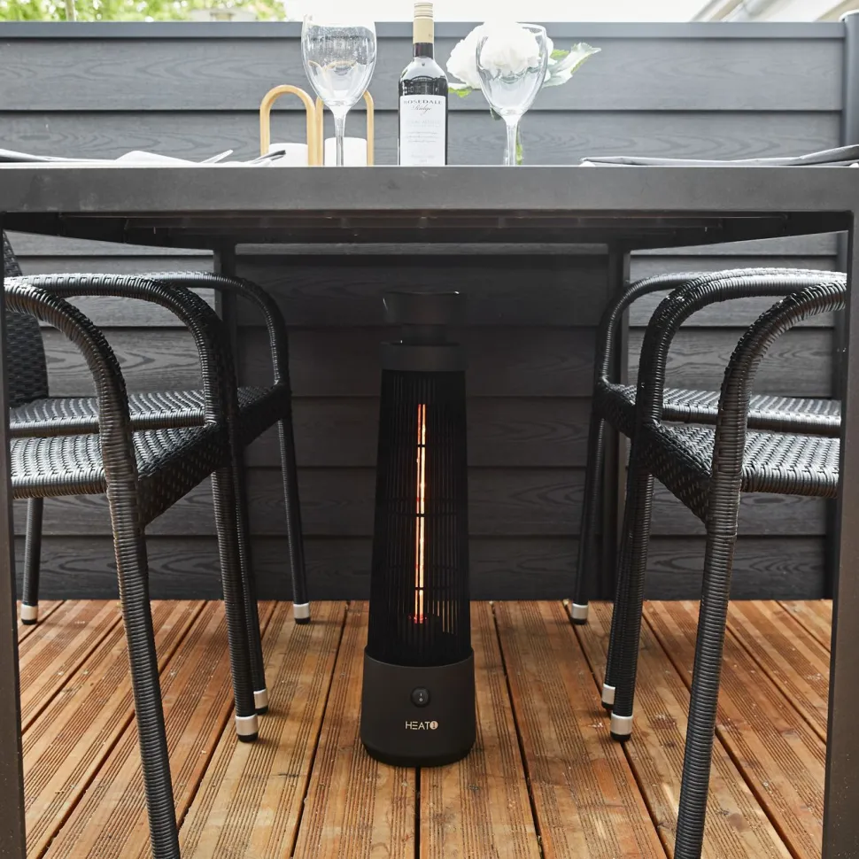 Terassilämmitin HEAT1 Eco High-line Cone pöydän alle 1200W musta