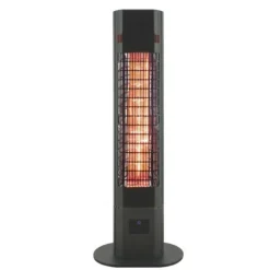Terassilämmitin Hortus lattiamalli 1800W kaukosäädin musta