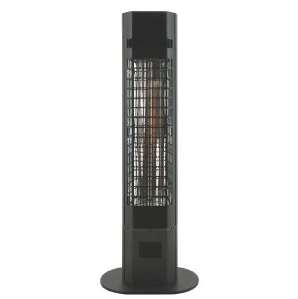 Terassilämmitin Hortus lattiamalli 1800W kaukosäädin musta
