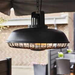 Terassilämmitin Hortus ripustettava 600/1200/1800W kaukosäädin musta