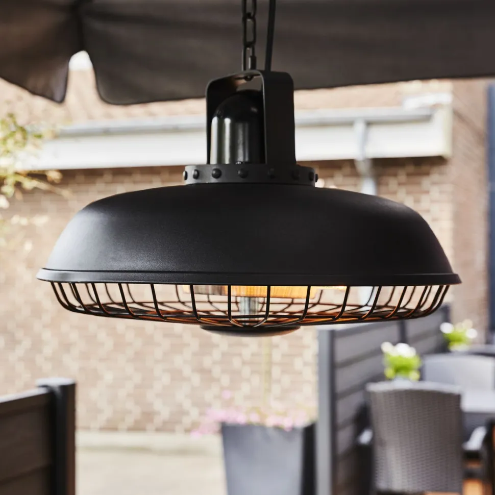 Terassilämmitin Hortus ripustettava 600/1200/1800W kaukosäädin musta