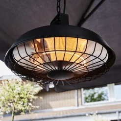 Terassilämmitin Hortus ripustettava 600/1200/1800W kaukosäädin musta