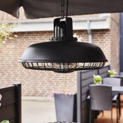 Terassilämmitin Hortus ripustettava 600/1200/1800W kaukosäädin musta