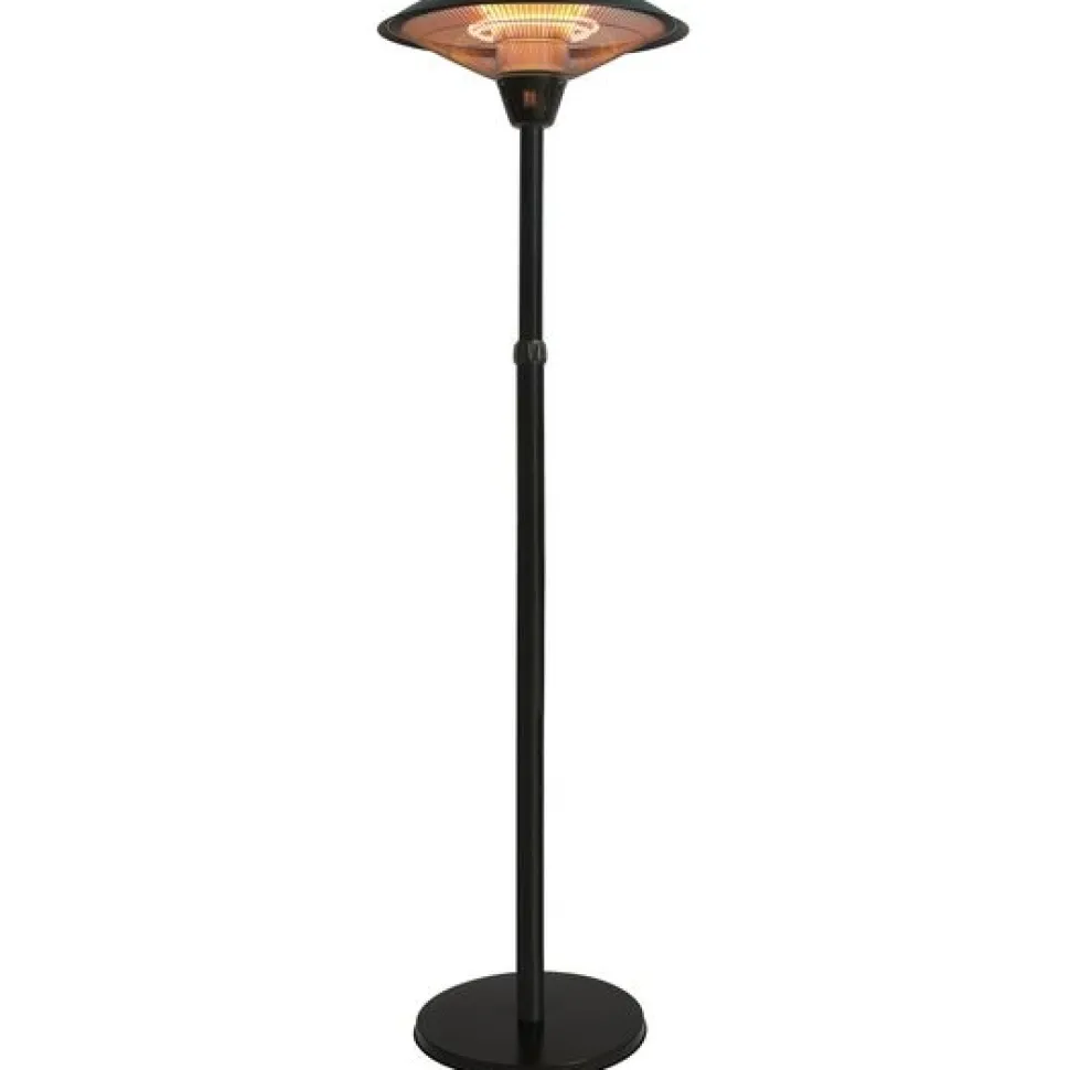 Terassilämmitin Hortus Teleskooppi lattiamalli 800/1200/2100 W HA musta