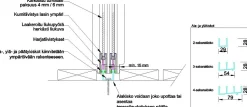 Terassin lasiliukuovi Keraplast, 3-os., harmaa, kirkas lasi, mittatilaus