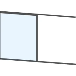 Terassin liukulasi-ikkuna Keraplast 1-os. 1100x915mm, kirkas/harmaa