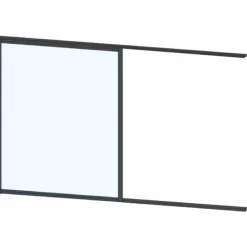 Terassin liukulasi-ikkuna Keraplast 1-os. 1100x915mm, kirkas/musta