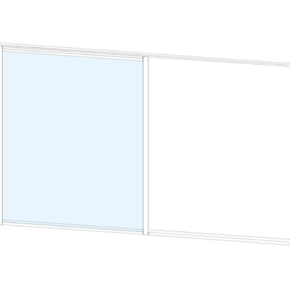 Terassin liukulasi-ikkuna Keraplast 1-os. 1100x915mm, kirkas/valkoinen