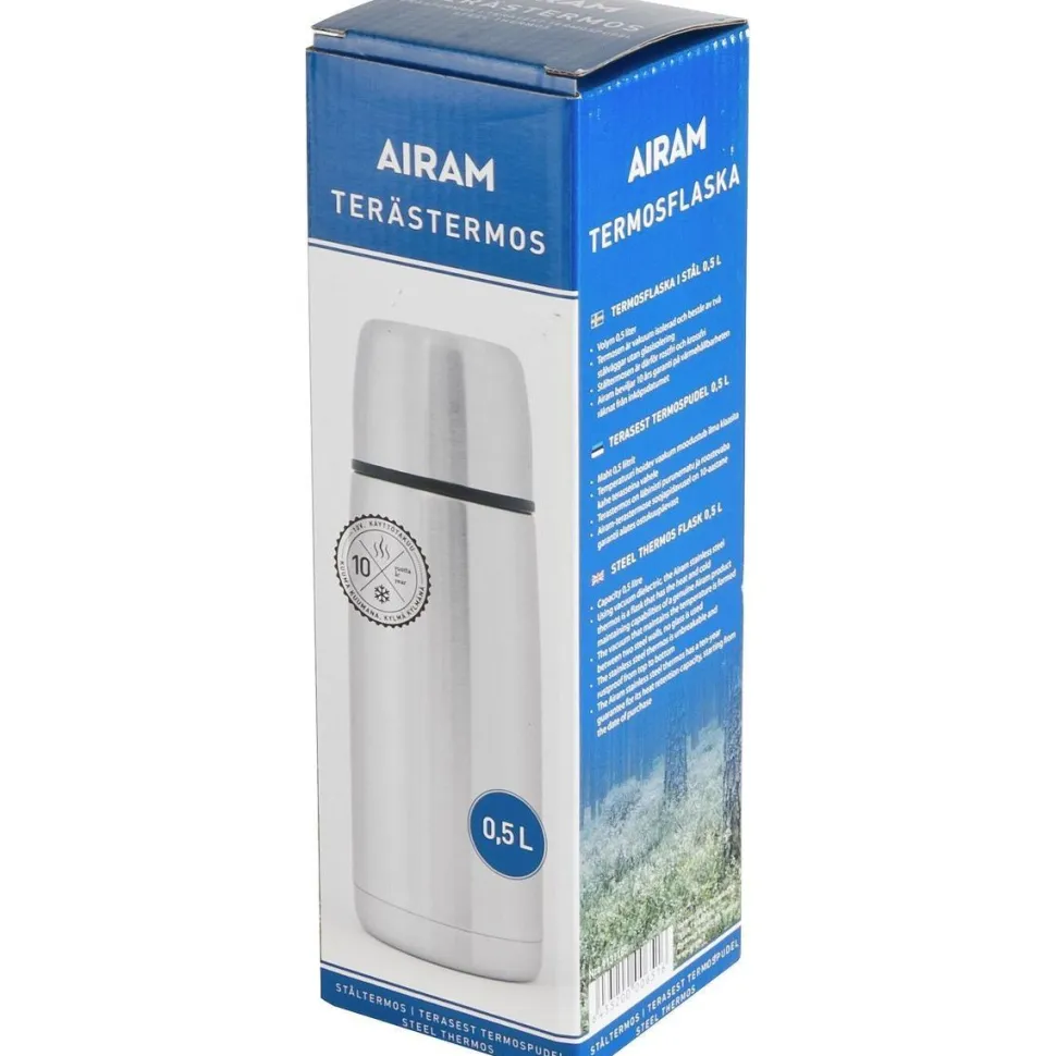 Terästermospullo Airam, eri kokoja