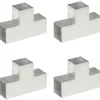 Tolppaliittimet 4kpl T-muoto galvanoitu metalli 101x101mm