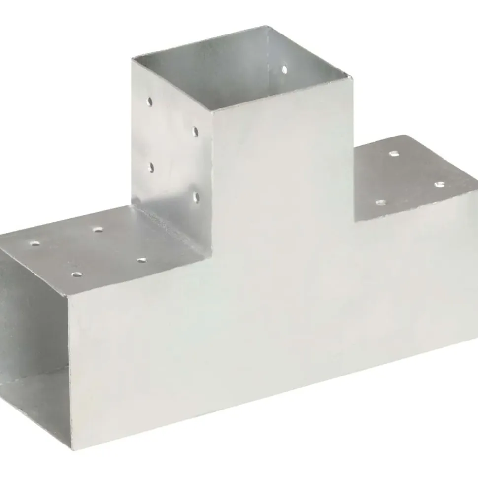 Tolppaliittimet 4kpl T-muoto galvanoitu metalli 101x101mm