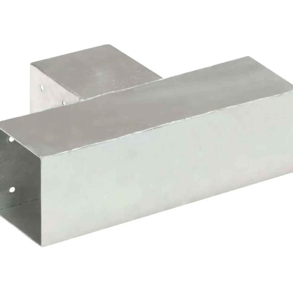 Tolppaliittimet 4kpl T-muoto galvanoitu metalli 91x91mm
