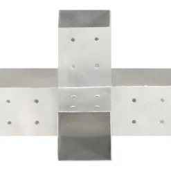 Tolppaliittimet 4kpl X-muoto galvanoitu metalli 81x81mm
