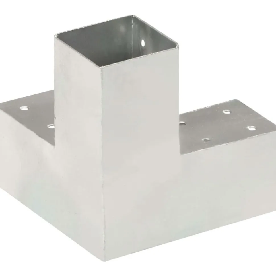 Tolppaliittimet 4kpl Y-muoto galvanoitu metalli 71x71mm