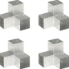 Tolppaliittimet 4kpl Y-muoto galvanoitu metalli 101x101mm