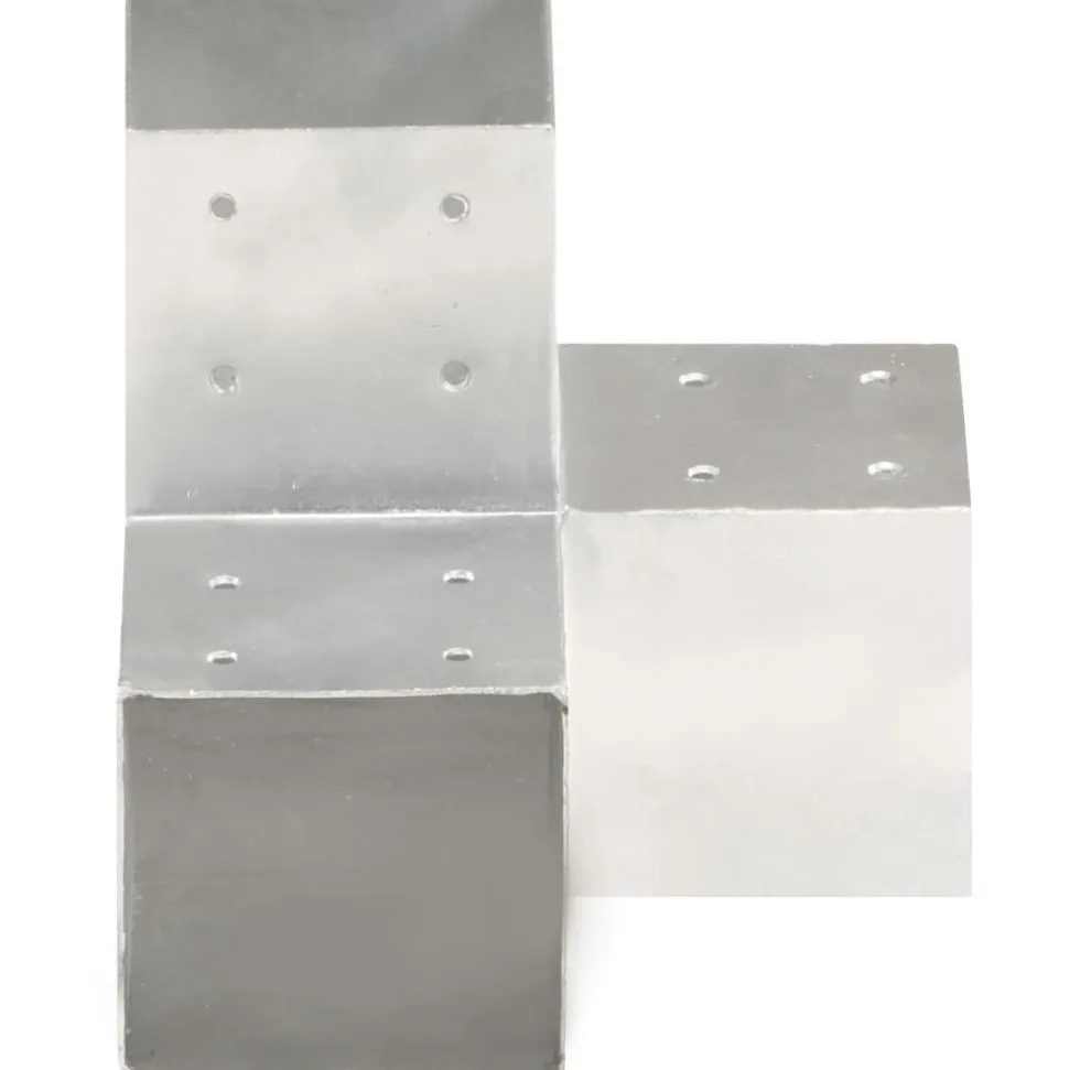 Tolppaliittimet 4kpl Y-muoto galvanoitu metalli 101x101mm