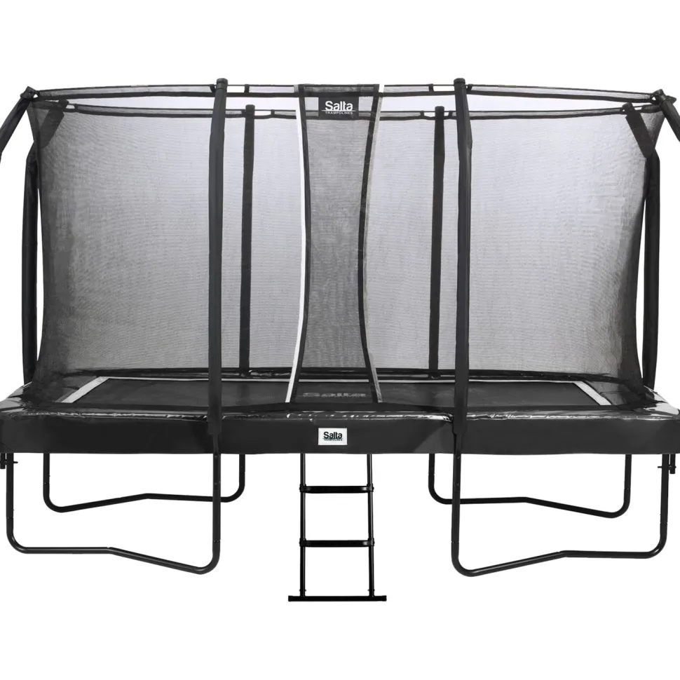 Trampoliini Salta First Class 244x427cm musta sis. turvaverkon portaat
