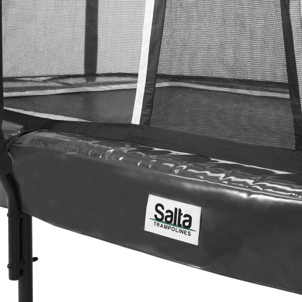Trampoliini Salta First Class 214x366cm musta sis. turvaverkon portaat