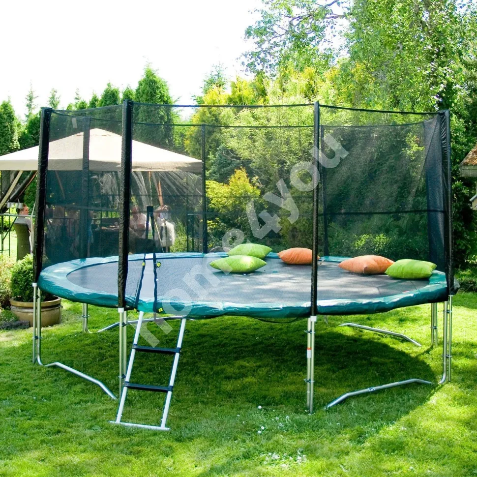 Trampoliinin turvaverkko Home4you ø426 cm rungolla