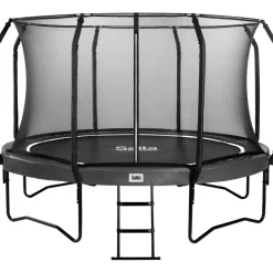 Trampoliini Salta First Class Ø427cm musta sis. turvaverkon portaat